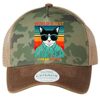 Worlds Best Farter I Mean Father Best Cat Dad Ever Legacy Tie Dye Trucker Hat