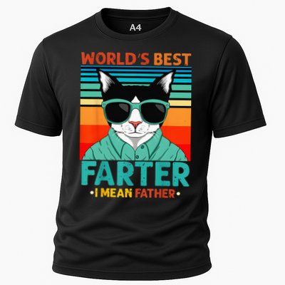 Worlds Best Farter I Mean Father Best Cat Dad Ever Performance Shirt