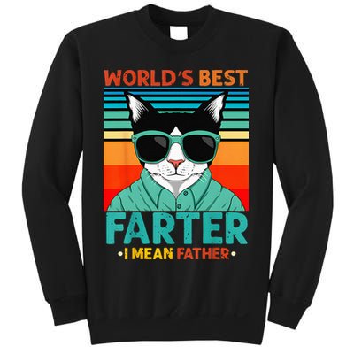 Worlds Best Farter I Mean Father Best Cat Dad Ever Sweatshirt