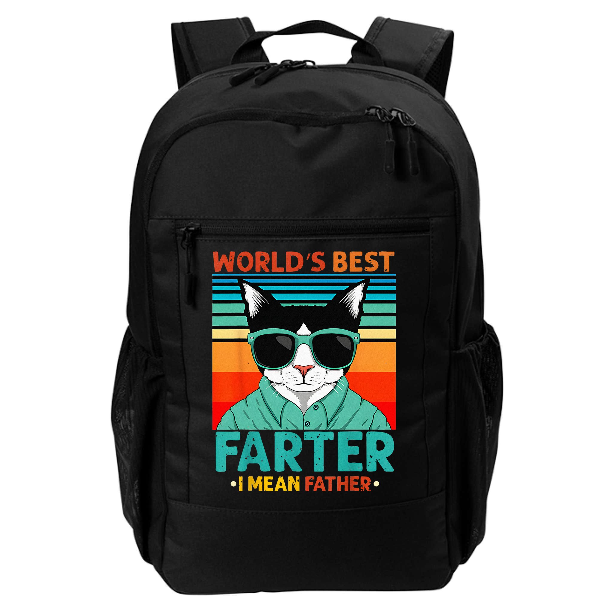 Worlds Best Farter I Mean Father Best Cat Dad Ever Backpack