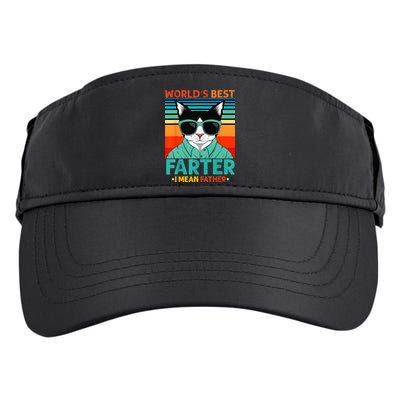 Worlds Best Farter I Mean Father Best Cat Dad Ever Adult Drive Performance Visor