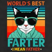 Worlds Best Farter I Mean Father Best Cat Dad Ever Golf Towel