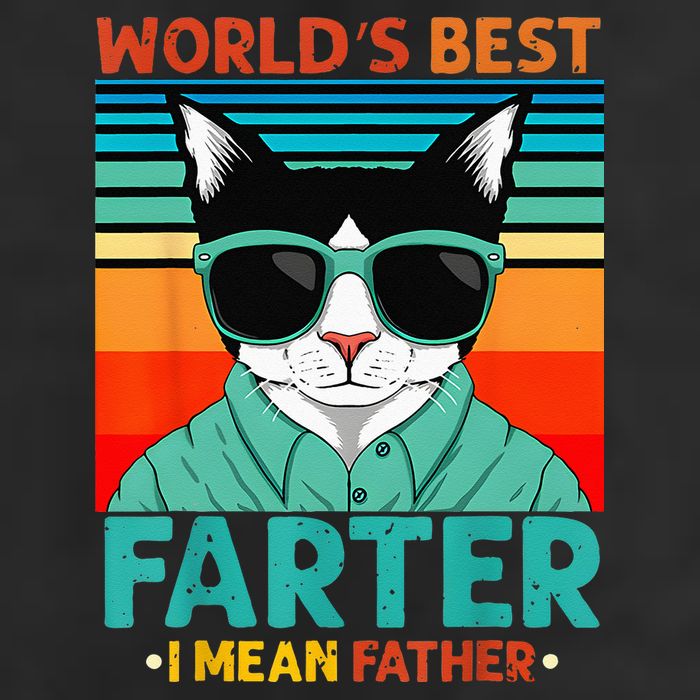 Worlds Best Farter I Mean Father Best Cat Dad Ever Golf Towel