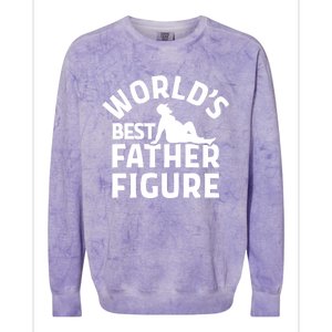 WorldS Best Father Figure Gift Colorblast Crewneck Sweatshirt