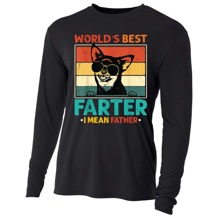 World's Best Farter I Mean Father Dog Dad Cooling Performance Long Sleeve Crew