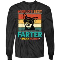 World's Best Farter I Mean Father Dog Dad Tie-Dye Long Sleeve Shirt