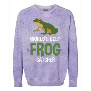 World's Best Frog Catcher Gift Frog Hunter Colorblast Crewneck Sweatshirt