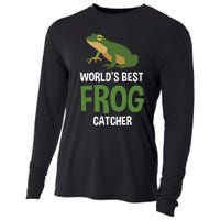 World's Best Frog Catcher Gift Frog Hunter Cooling Performance Long Sleeve Crew