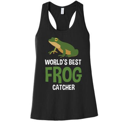 World's Best Frog Catcher Gift Frog Hunter Women's Racerback Tank