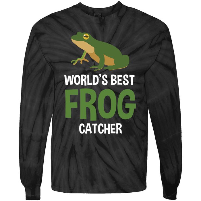 World's Best Frog Catcher Gift Frog Hunter Tie-Dye Long Sleeve Shirt