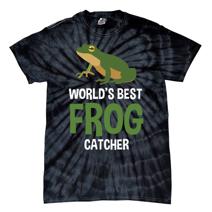 World's Best Frog Catcher Gift Frog Hunter Tie-Dye T-Shirt