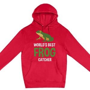 World's Best Frog Catcher Gift Frog Hunter Premium Pullover Hoodie