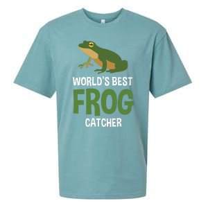 World's Best Frog Catcher Gift Frog Hunter Sueded Cloud Jersey T-Shirt