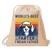Worlds Best Farter I Mean Father Funny Best Dog Dad Ever Drawstring Bag