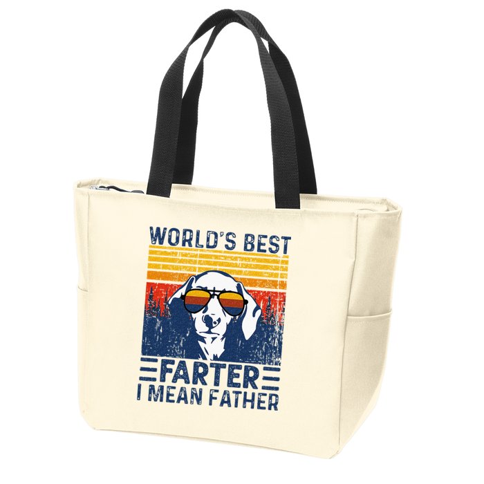 Worlds Best Farter I Mean Father Funny Best Dog Dad Ever Zip Tote Bag
