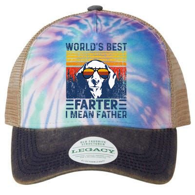 Worlds Best Farter I Mean Father Funny Best Dog Dad Ever Legacy Tie Dye Trucker Hat