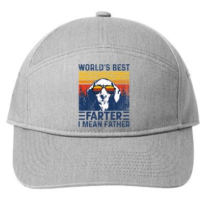 Worlds Best Farter I Mean Father Funny Best Dog Dad Ever 7-Panel Snapback Hat