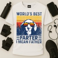 Worlds Best Farter I Mean Father Funny Best Dog Dad Ever Cooling Performance Crew T-Shirt