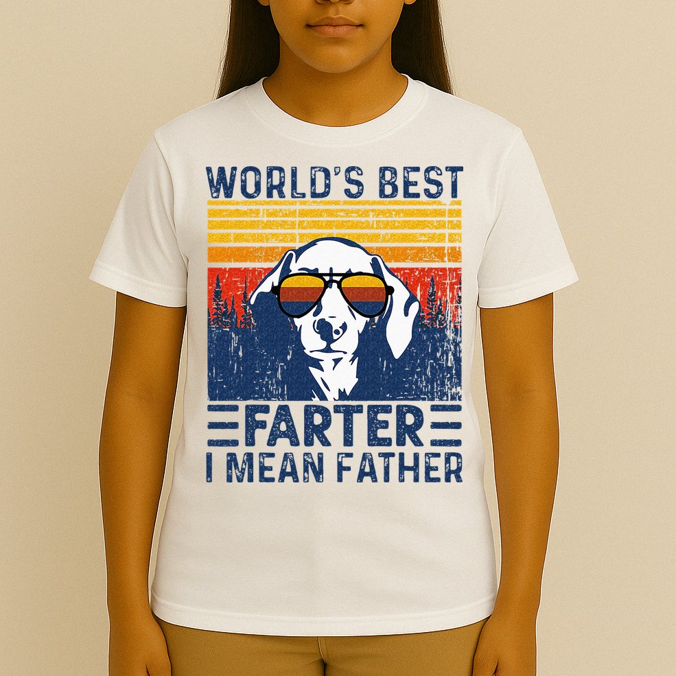 Worlds Best Farter I Mean Father Funny Best Dog Dad Ever T-Shirt