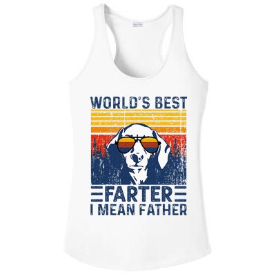Worlds Best Farter I Mean Father Funny Best Dog Dad Ever Ladies PosiCharge Competitor Racerback Tank