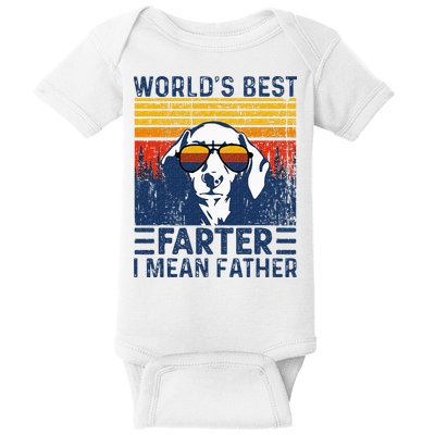 Worlds Best Farter I Mean Father Funny Best Dog Dad Ever Baby Bodysuit