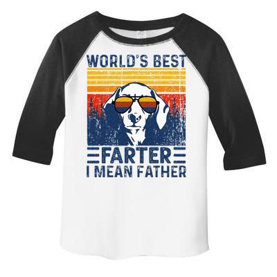 Worlds Best Farter I Mean Father Funny Best Dog Dad Ever Toddler Fine Jersey T-Shirt