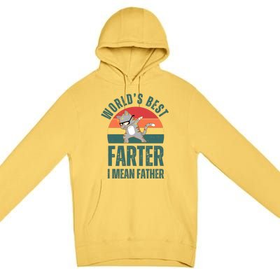 World’s Best Farter I Mean Father Vintage Premium Pullover Hoodie