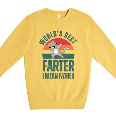 World’s Best Farter I Mean Father Vintage Premium Crewneck Sweatshirt