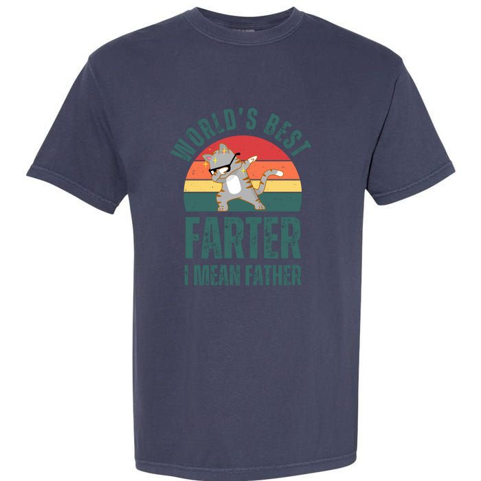 World’s Best Farter I Mean Father Vintage Garment-Dyed Heavyweight T-Shirt