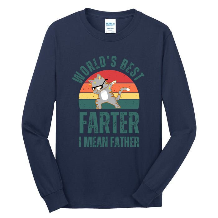 World’s Best Farter I Mean Father Vintage Tall Long Sleeve T-Shirt