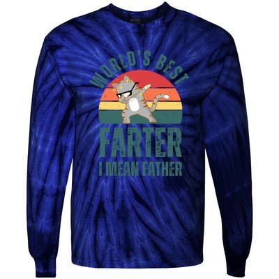 World’s Best Farter I Mean Father Vintage Tie-Dye Long Sleeve Shirt