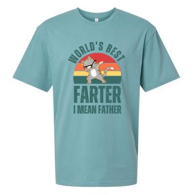 World’s Best Farter I Mean Father Vintage Sueded Cloud Jersey T-Shirt