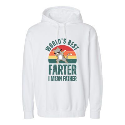 World’s Best Farter I Mean Father Vintage Garment-Dyed Fleece Hoodie