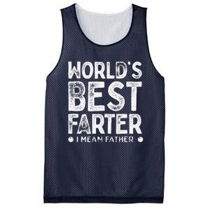 Worlds Best Farter I Mean Father Funny Daddys Day Mesh Reversible Basketball Jersey Tank