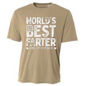 Worlds Best Farter I Mean Father Funny Daddys Day Cooling Performance Crew T-Shirt