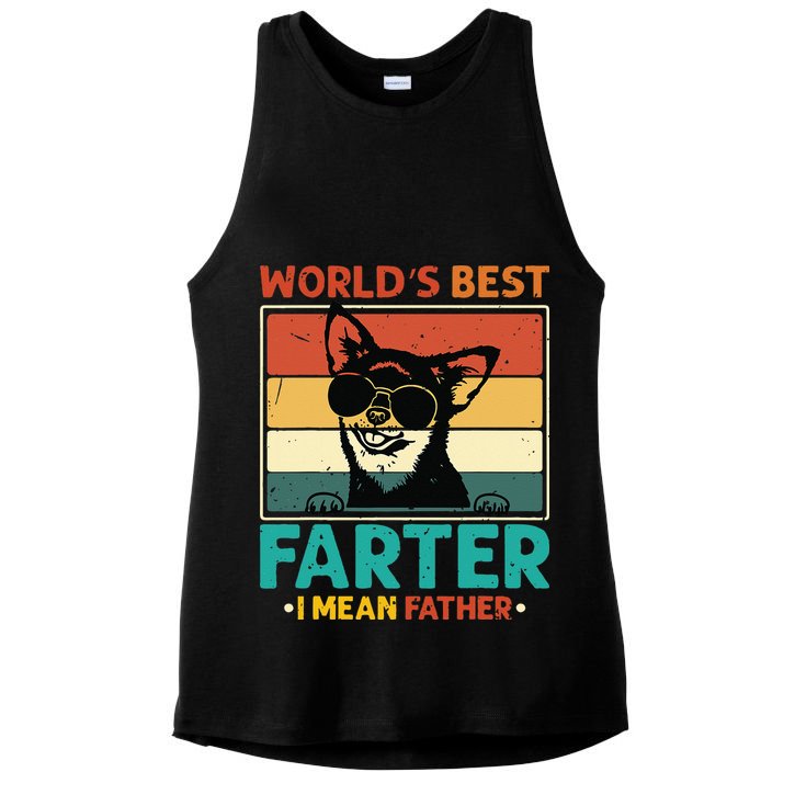 Worlds Best Farter I Mean Father Best Dad Ever Cool Dog Ladies PosiCharge Tri-Blend Wicking Tank