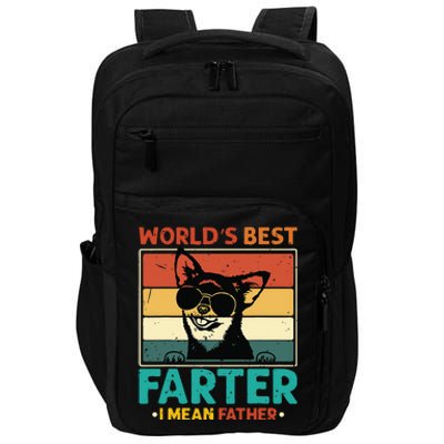 Worlds Best Farter I Mean Father Best Dad Ever Cool Dog Impact Tech Backpack