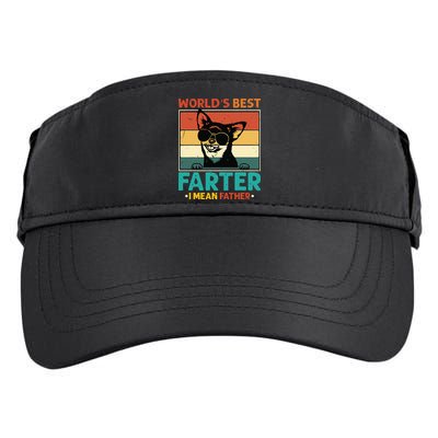 Worlds Best Farter I Mean Father Best Dad Ever Cool Dog Adult Drive Performance Visor