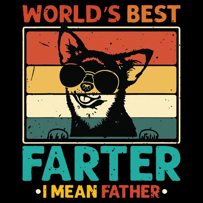Worlds Best Farter I Mean Father Best Dad Ever Cool Dog Cropped Pullover Crew