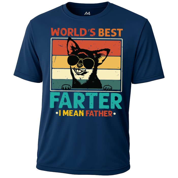 Worlds Best Farter I Mean Father Best Dad Ever Cool Dog Cooling Performance Crew T-Shirt