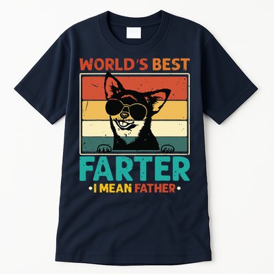 Worlds Best Farter I Mean Father Best Dad Ever Cool Dog Tall T-Shirt