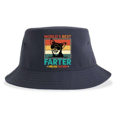 Worlds Best Farter I Mean Father Best Dad Ever Cool Dog Sustainable Bucket Hat
