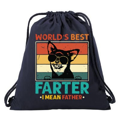 Worlds Best Farter I Mean Father Best Dad Ever Cool Dog Drawstring Bag