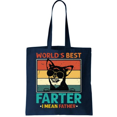 Worlds Best Farter I Mean Father Best Dad Ever Cool Dog Tote Bag