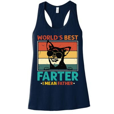 Worlds Best Farter I Mean Father Best Dad Ever Cool Dog Womens Tank Top