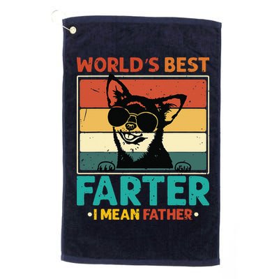 Worlds Best Farter I Mean Father Best Dad Ever Cool Dog Golf Towel