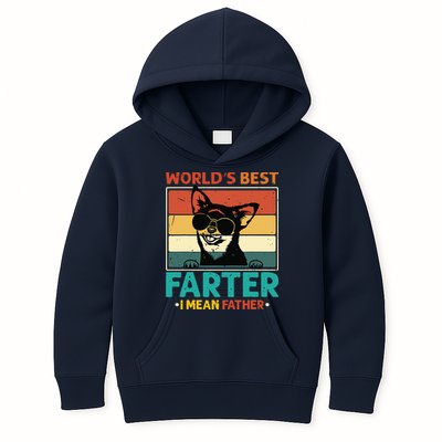 Worlds Best Farter I Mean Father Best Dad Ever Cool Dog Kids Hoodie