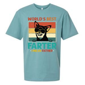 Worlds Best Farter I Mean Father Best Dad Ever Cool Dog Sueded Cloud Jersey T-Shirt