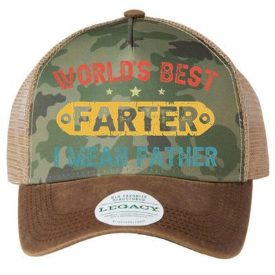 World's Best Farter I Mean Father Funny Father's Day Legacy Tie Dye Trucker Hat
