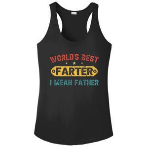 World's Best Farter I Mean Father Funny Father's Day Ladies PosiCharge Competitor Racerback Tank